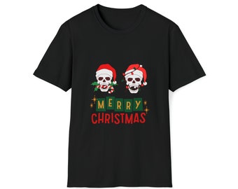 Christmas Skull Holiday Tee Shirt