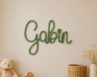 Knitted name / personalized name / wire
