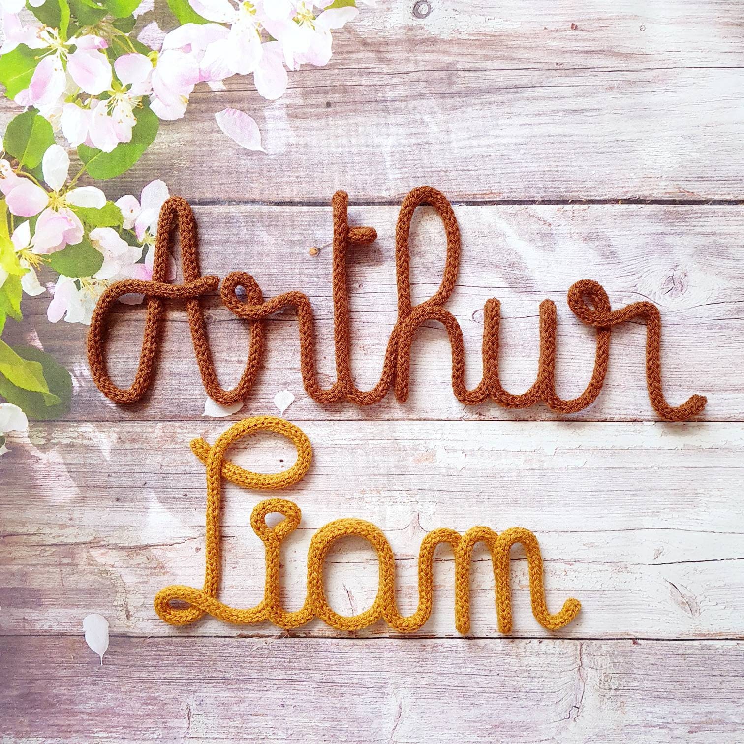 Prénom Tricotin/Prénom Enfant Personnalisé Fil de Fer