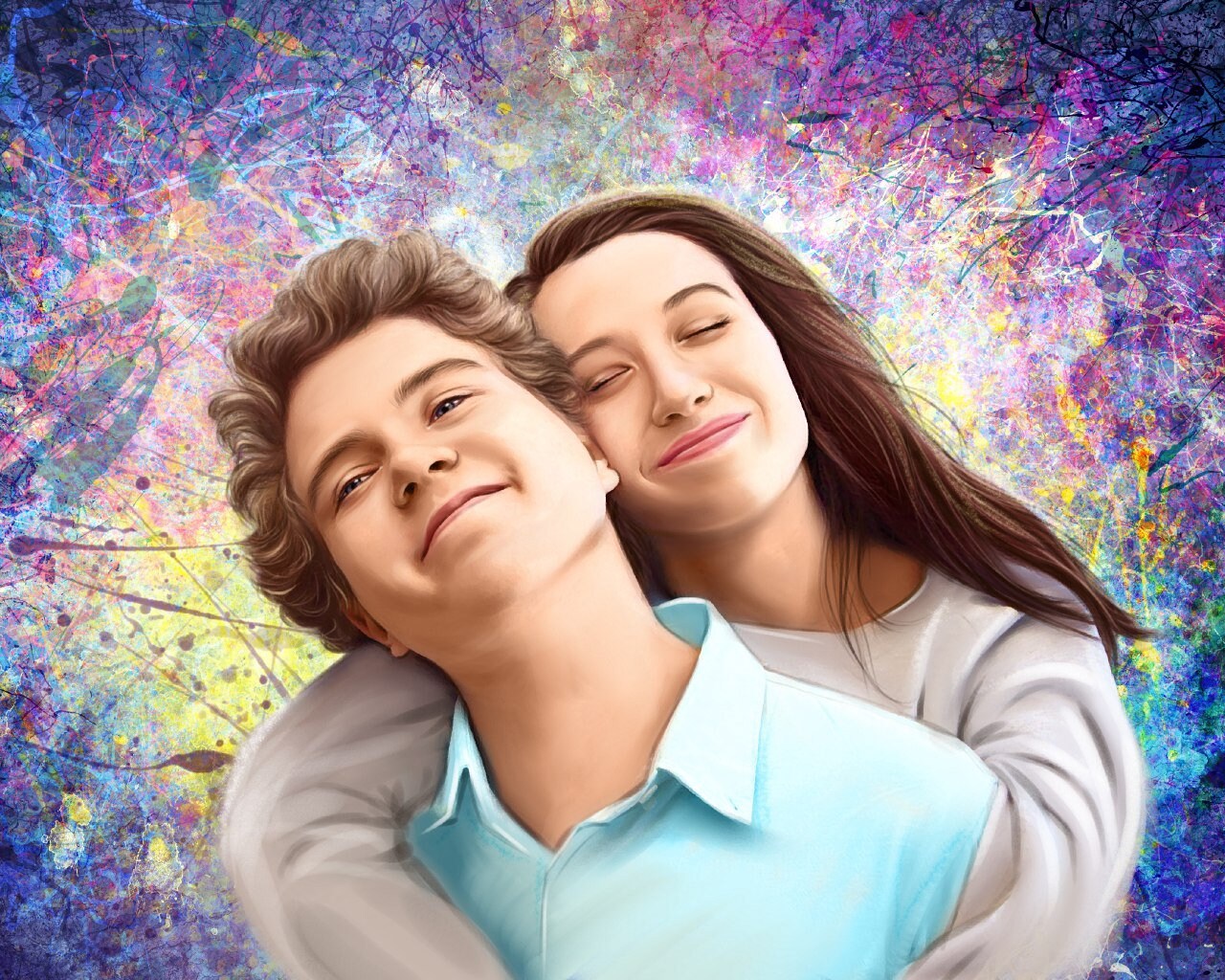 PORTRAIT on Canvas wall art The Best Gift for your Girlfriend Etsy