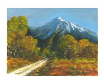Autumn Landscape Mountains painting Digital files of my original painting