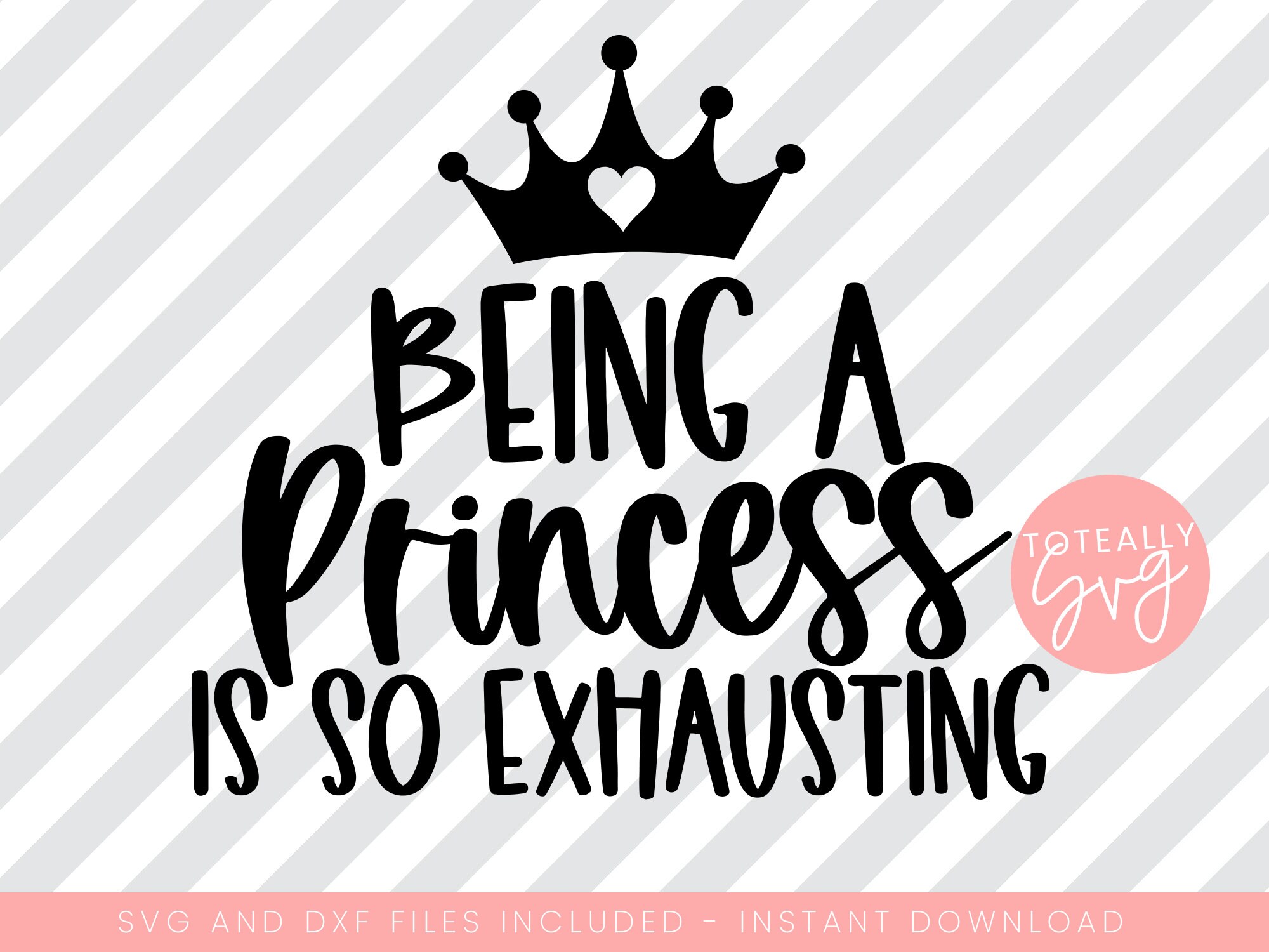 Ser Una Princesa Es Tan Agotador Ni a SVG Dise o Para Los Etsy