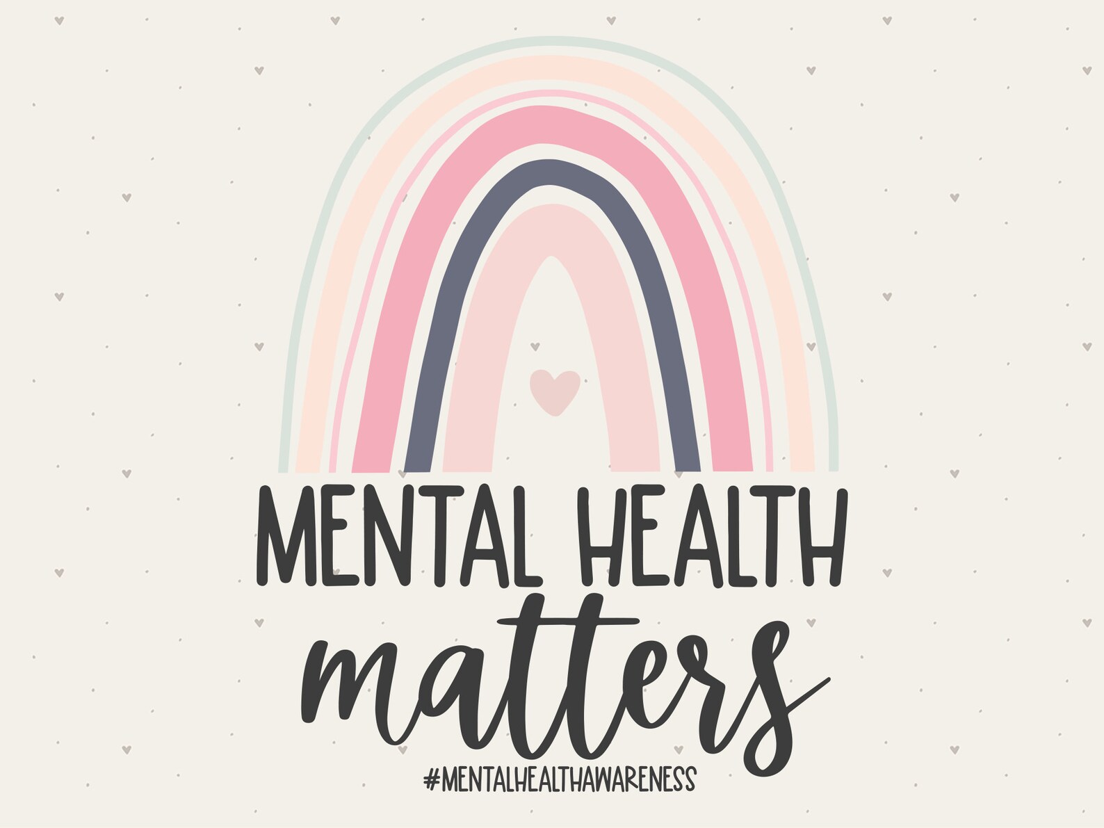 Mental Health Matters Rainbow SVG File Mental Health Cut Etsy