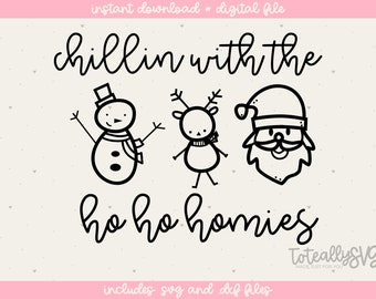 Santa Farmhouse Ho Ho Ho Yo svg eps dxf png cutting files for silhouette cameo cricut Sublimation Funny Christmas