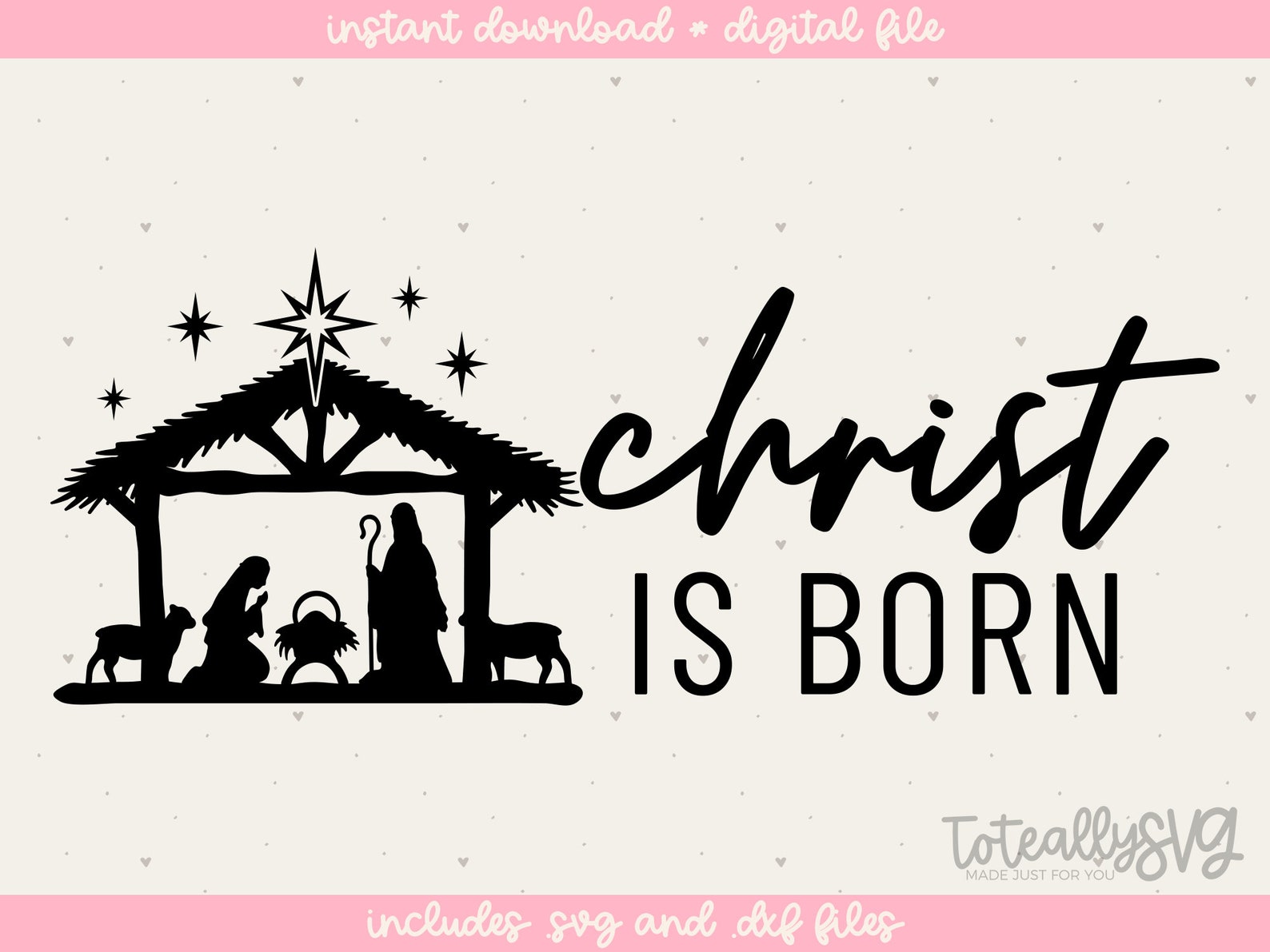 Christ is Born. SVG File. Christmas SVG File. Cut File for - Etsy Hong Kong