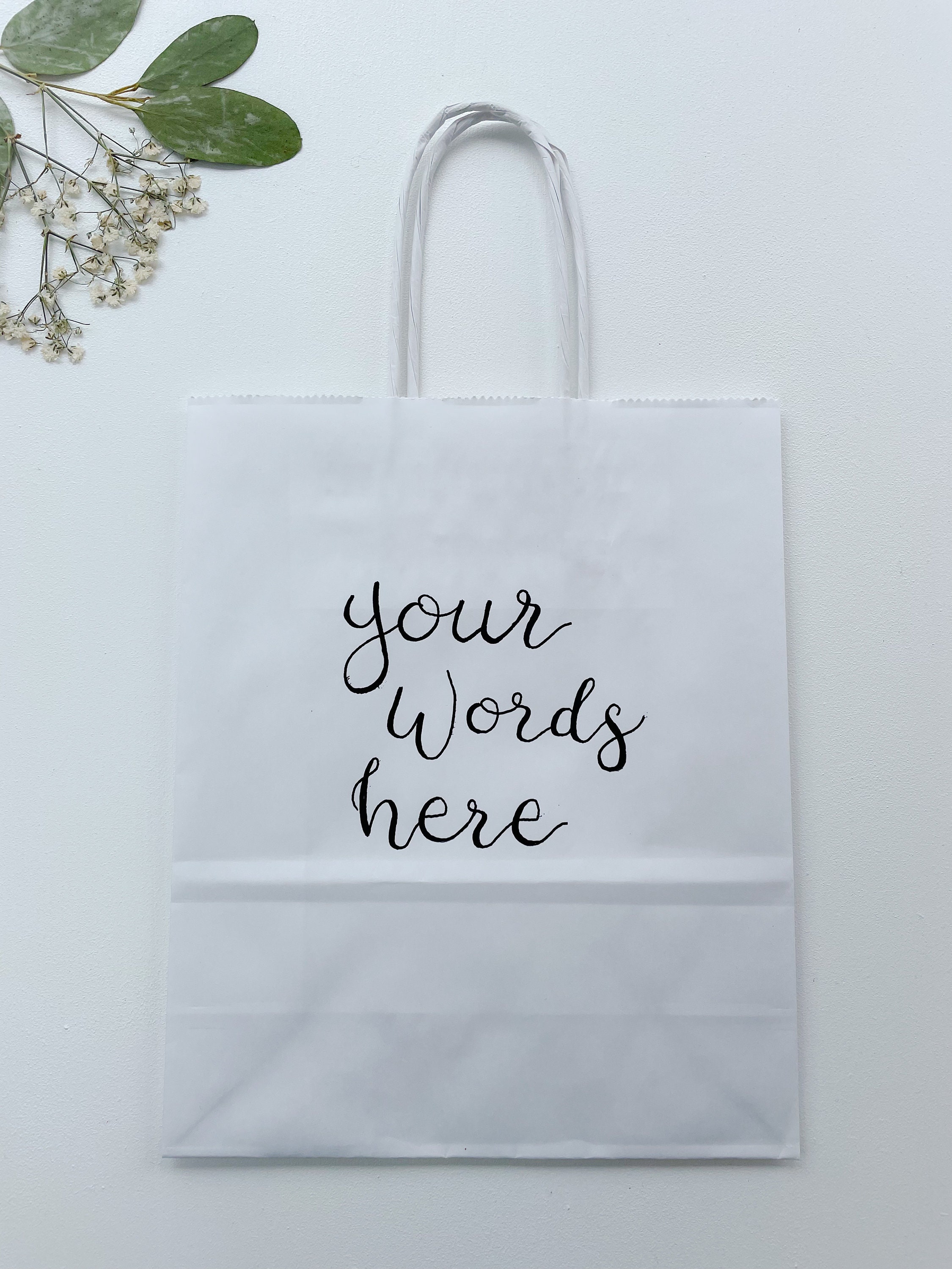 Personalised Name Gift Bag Paper Gift Bags Personalised Etsy