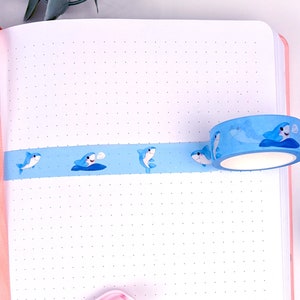 Sharky Washi Tape, Shark Washi Tape, Cute Shark Planner