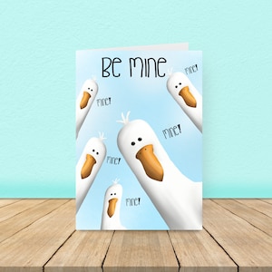 ¡Sé mía, mía! ¡Mía! ¡Mía!, Tarjeta del día de San Valentín, Tarjeta divertida de San Valentín, Tarjeta de aniversario
