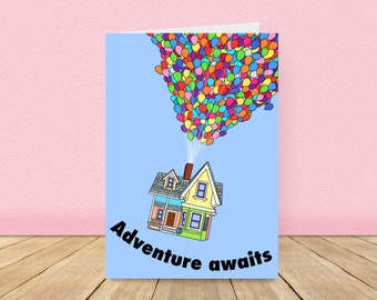 New Home Card, New Home, House warming, Adventure awaits, Lets go on an adventure