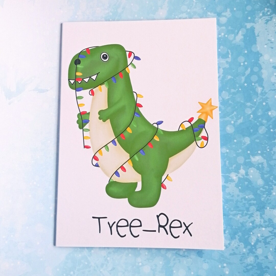 Hallmark Shoebox Funny Christmas Card - T-Rex Dinosaur With Santa Hat I Love You THIS Much