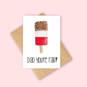 Papa du bist toll, Papa Geburtstagskarte, Grußkarte, Ice Lolly Geburtstagskarte, Papa Geburtstag, Fab Geburtstag