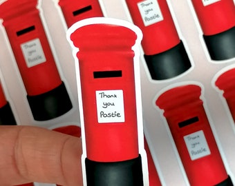 35x Thank You Postie Stickers Etsy Uk 35x Thank You Postie Stickers Etsy Uk