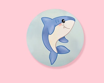 Sharky Coaste, Cute Shark Coaster, Shark Gift, Shark Lover