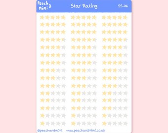 Star Rating Sticker Sheet