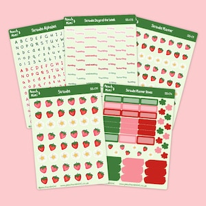 Strawberry Planner Sticker Bundle