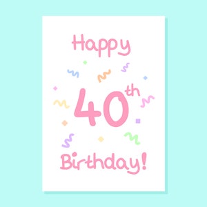 Carte d'anniversaire Âge des confettis