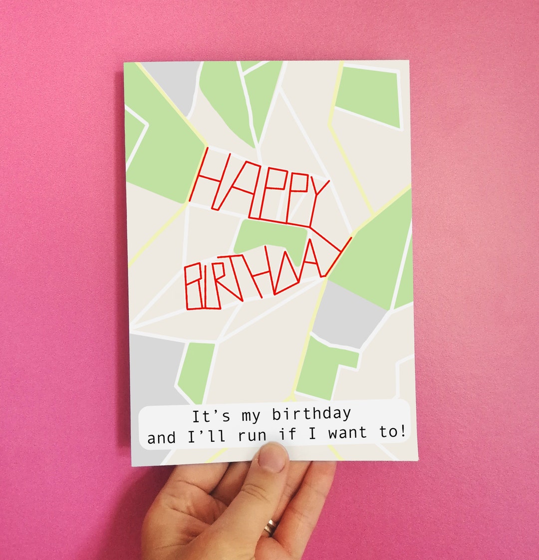 Run Birthday Card, Runners Birthday Card, Friend Birthday Card, Running
