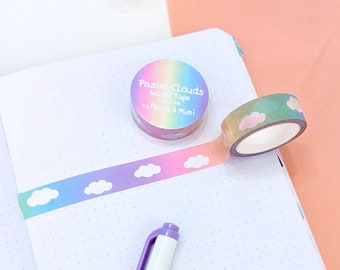 Pastel Clouds Washi Tape, Washi Tape