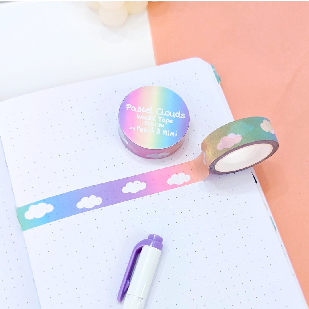 Pastel Clouds Washi Tape, Washi Tape 