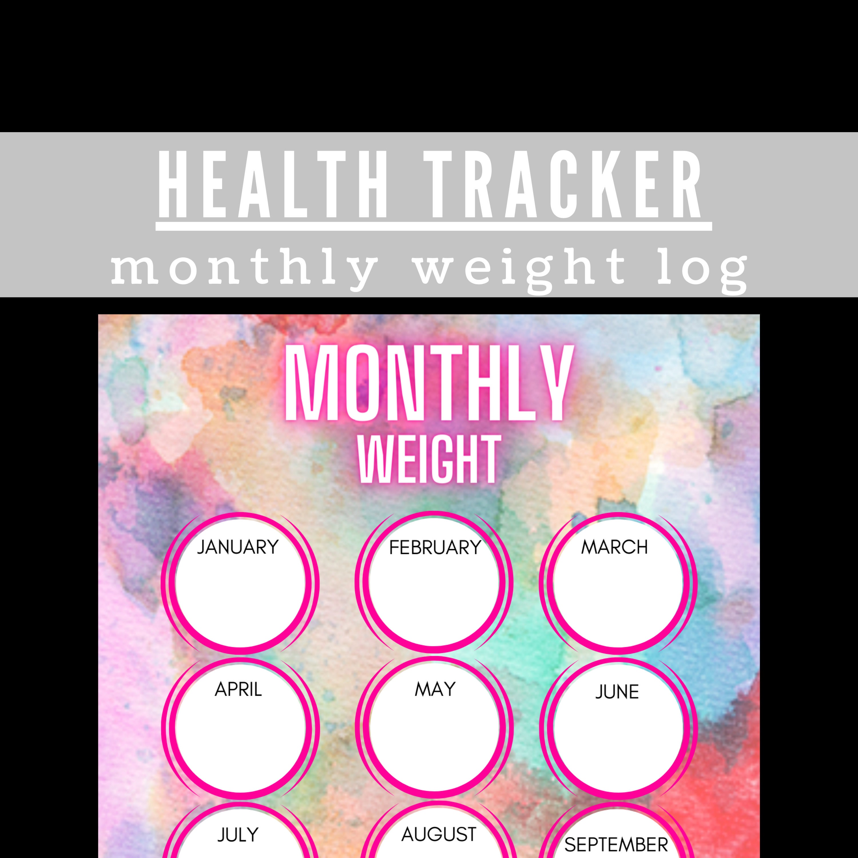 Monthly Weight Health Tracker, Gastric Sleeve, Bariatric Weight Loss ...