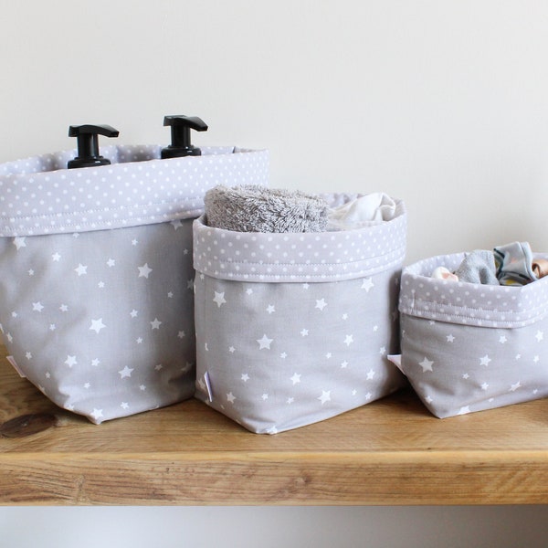 Star Nursery Storage Baskets, Kids Room Storage Box, Small Baskets, Childrens Bedroom Organiser, Storage Caddy, Newborn Baby Nursery Decor