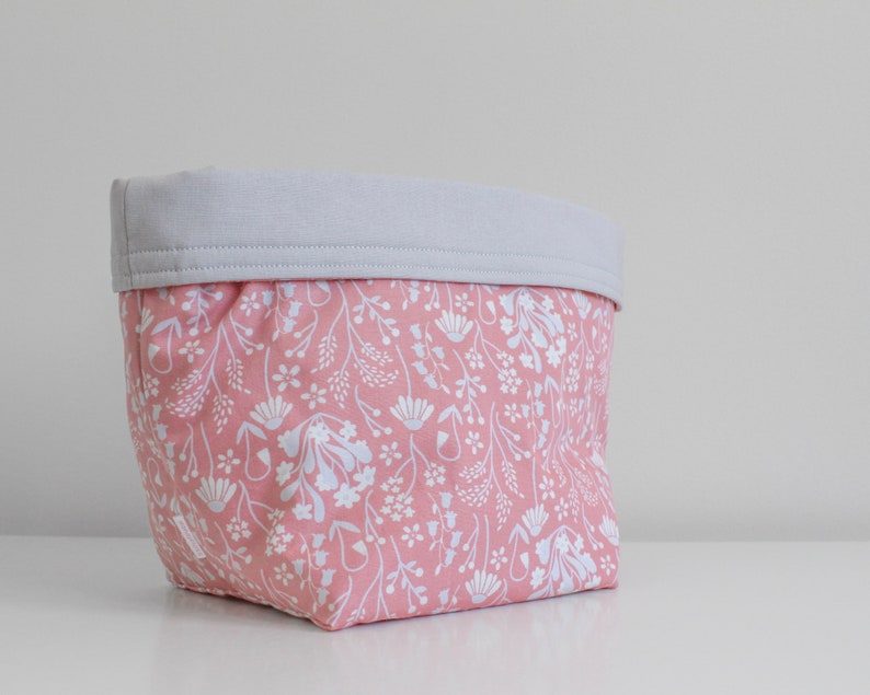 Storage Baskets, Fabric Basket Set, Home Organisation Ideas, Toiletries Organiser, Eco Friendly Home, Floral Fabric Box, Beauty Organiser image 4