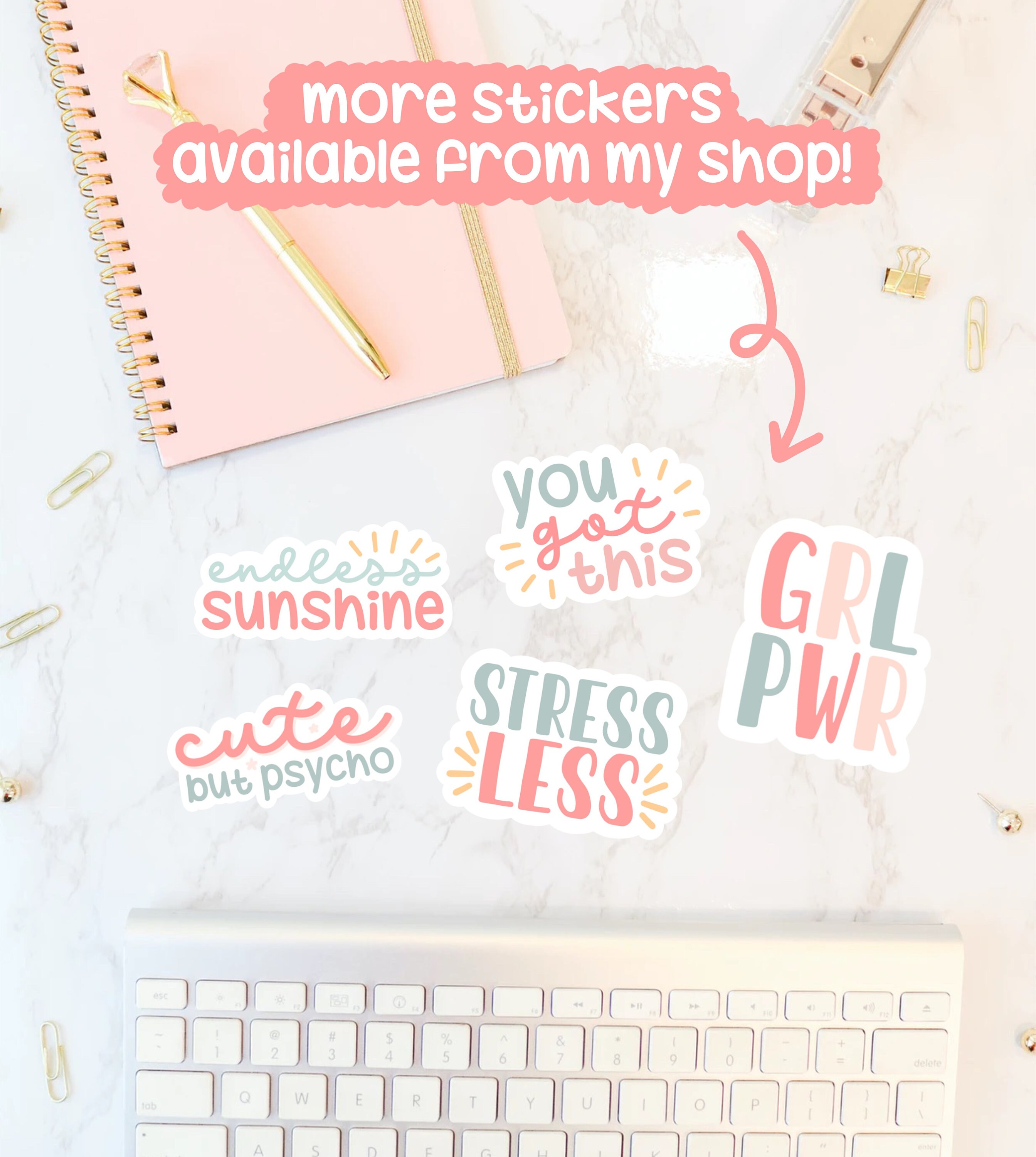 Happy Sticker Cute Laptop Decal Scrapbooking Ideas Etsy