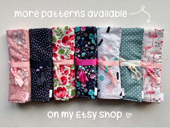 Roll up Jewellery Pouch Handmade Jewellery Holder Girls Womens