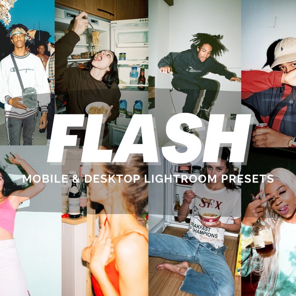 FLASH - 10 Lightroom Mobile & Desktop Presets | Vintage Film Presets | Instagram Influencer Presets | Ästhetischer Filter