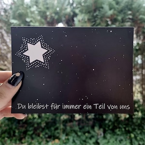Trauerkarte / A6 / Trauergeschenk / Beileidsbekundung / Beileidskarte / Sternenkind / Trauer / Kondolenz / Anteilnahme / Sternenmama