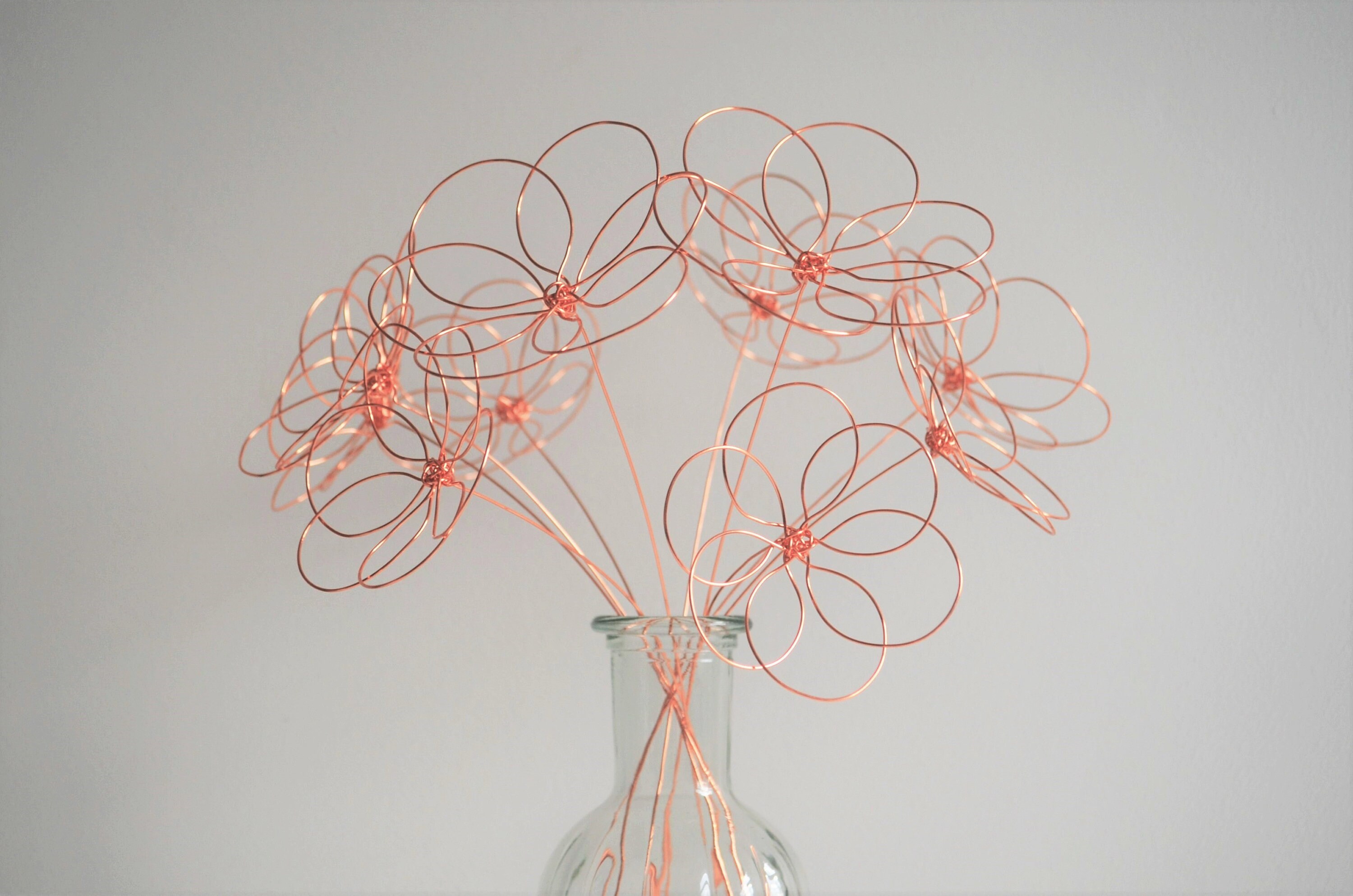 Large Perfect Daisy / 10 Silver or Copper Wire Flowers with Etsy