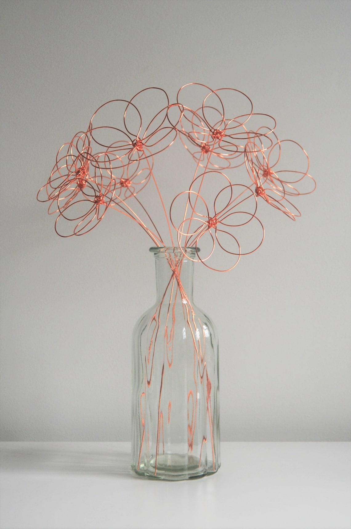 Large Perfect Daisy / 10 Silver or Copper Wire Flowers with Etsy