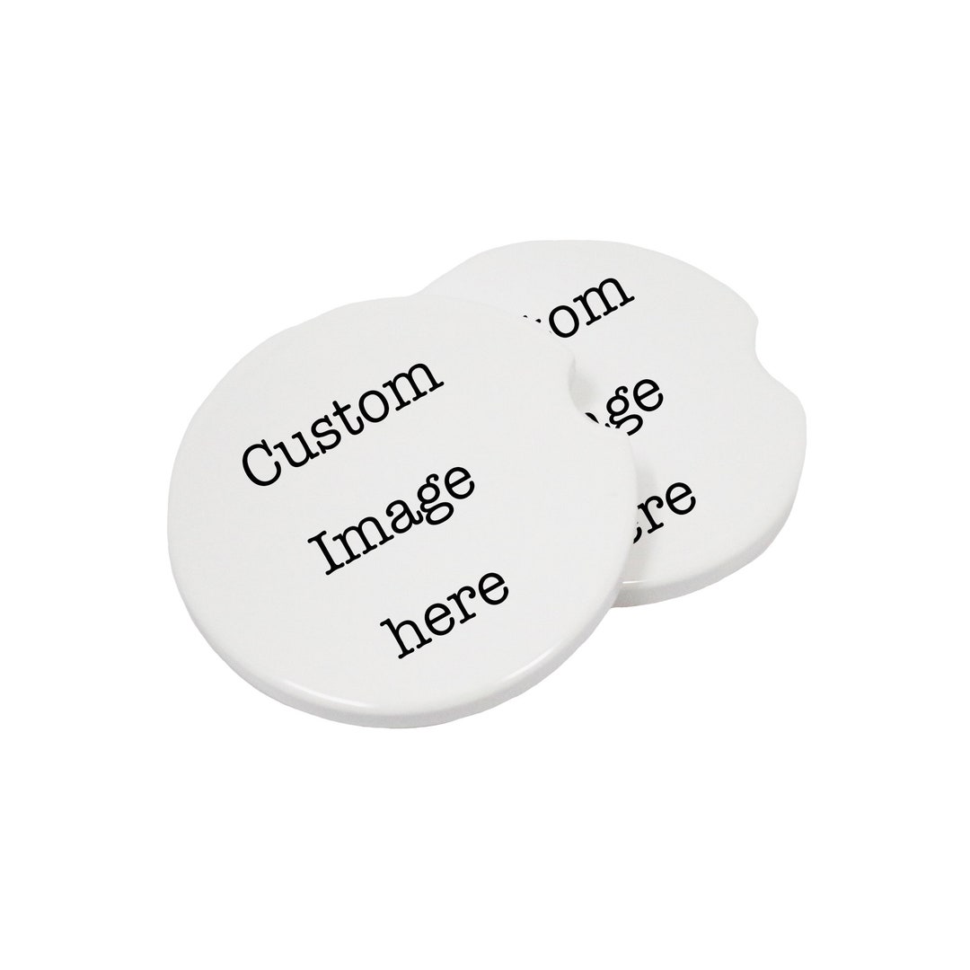 Custom Printed Car Coaster Set Sublimated With Your Personalized Image ...