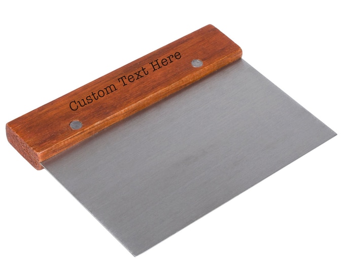 Custom Engraved Dough Cutter - Personalized Kitchen Cakes Scraper Gift