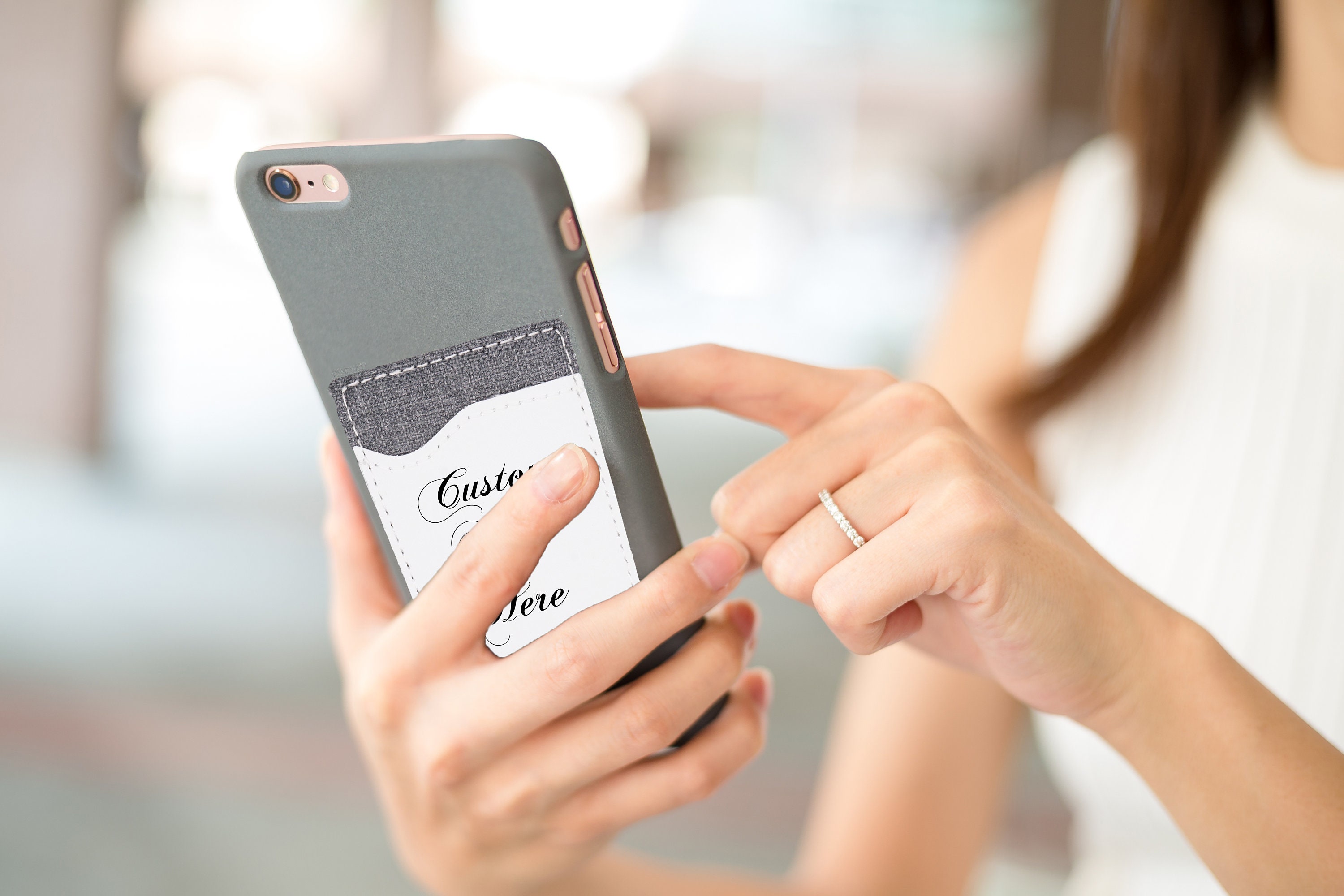 Custom Personalized Cell Phone Wallet for Back of Phone Etsy