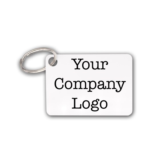 Custom Personalized Keychain With Company Logo Customized Etsy