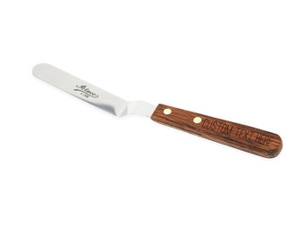 Custom Engraved Offset Icing Spatula Personalized With Your Custom Text
