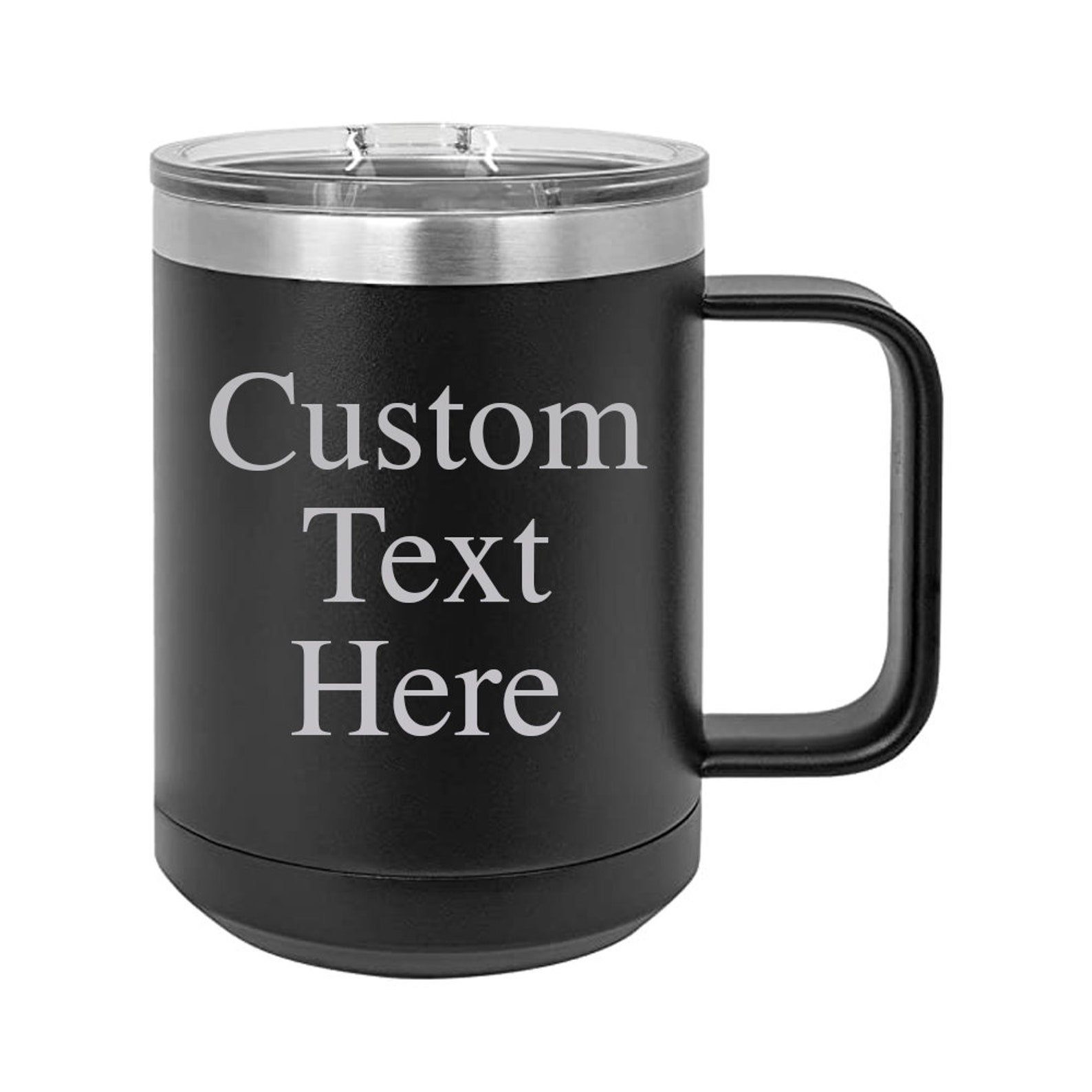 Engraved Insulated Coffee Mug Gift With Custom Text Etsy Ireland