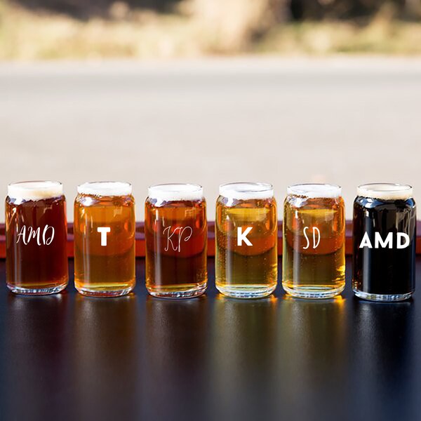 Engraved Beer Can Shot Glass – Customized With Your Personalized Initials