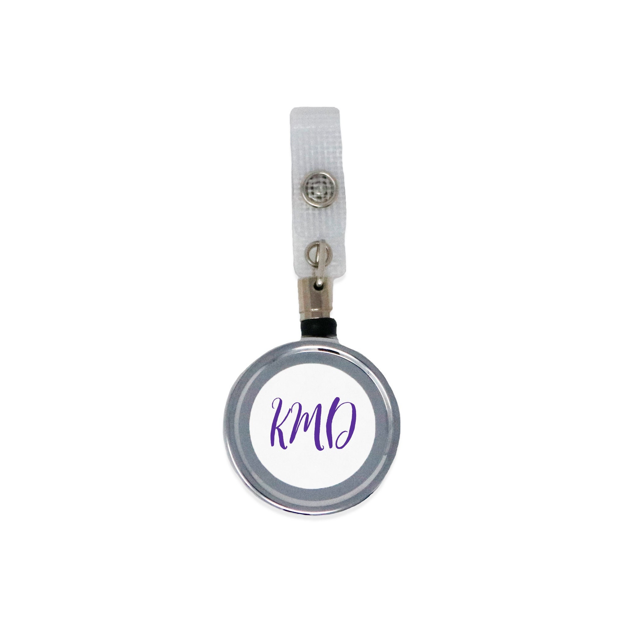 Customized Printed Badge Reel Sublimated with Your Personalized initials
