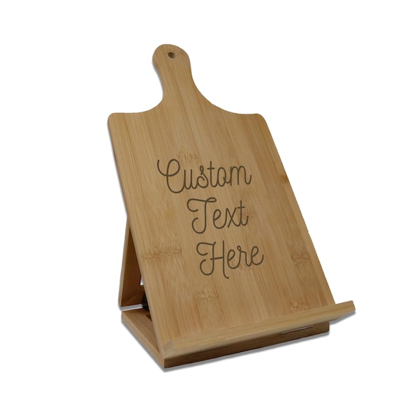 Custom Engraved Recipe And Cookbook Stand Personalized With Your Custom Text