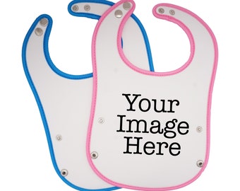 Bib de bébé personnalisé personnalisé pour baver - Personnalisé avec image, conception, ou image