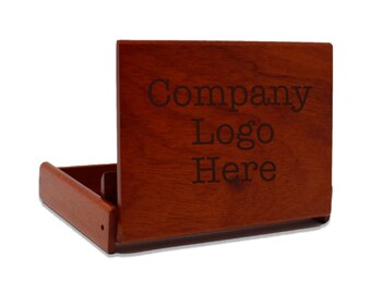 Custom Engraved Business Card Holder Personalized With Your Company Logo – Custom Office Gift
