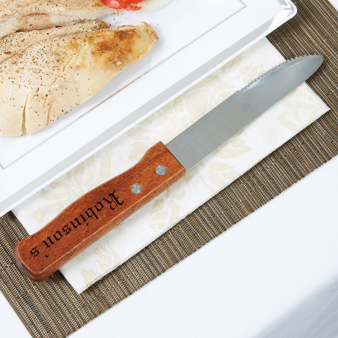 Custom Engraved Steak Knife Gift Set Personalized Kitchen Etsy