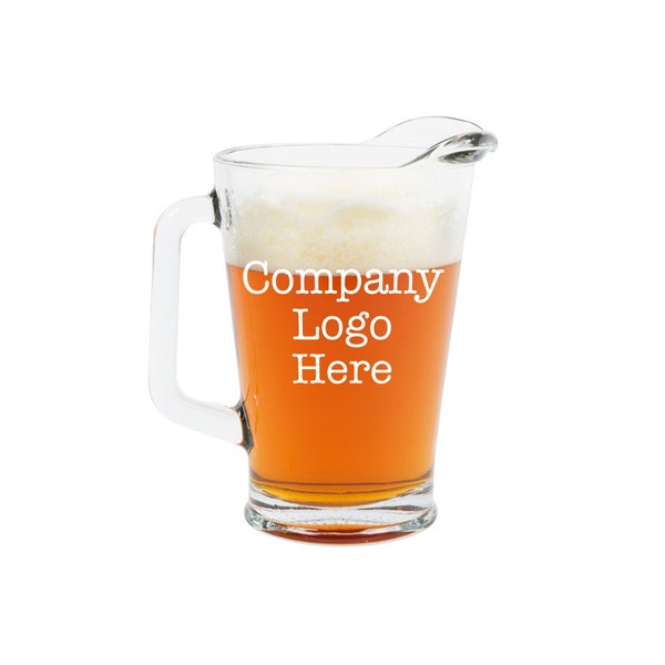 Customized Glass Pitcher Gift Engraved With Your Personalized Company Logo