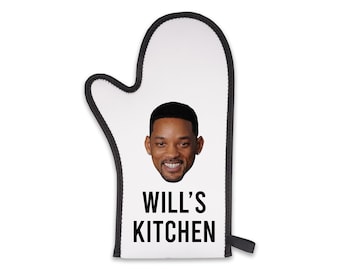 Customized Kitchen Oven Mitt Novelty with Your Face Picture- Custom Hot Pad Pot Holder with your Image