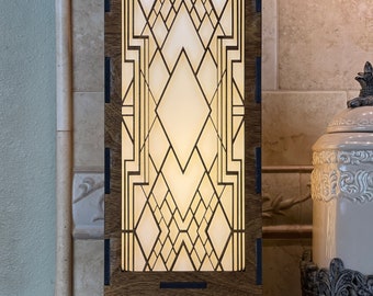 Art Deco Style Tall Table Lamp