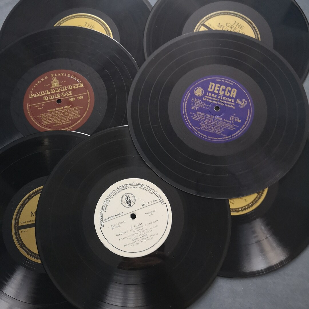 Vintage 10 Vinyl Records for Crafting Crafting Random Etsy UK