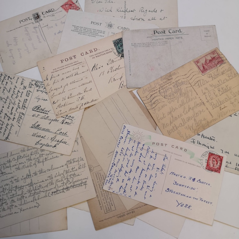 Postcards Job Lot Vintage Old Uk/foreign Topographical & Etsy UK