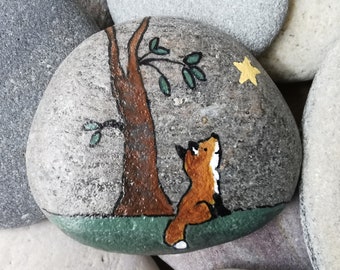 Bemalter Stein, Fuchs, kleines Geschenk, Dekoration